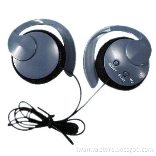 FM Radio with Ear Hook and Built-in SpeakersNew